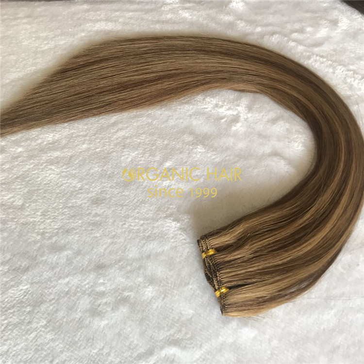 Customized piano#4/8 full cuticle hand tied wefts with affordable price A164